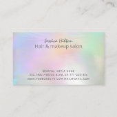 Moderne holografische abstracte handtekening visitekaartje (Achterkant)