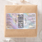 Moderne Holografische Bad Body Beauty Ingrediënten Etiket (Insitu)