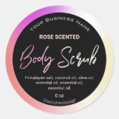 Moderne Holografische Body Scrub Labels (Voorkant)