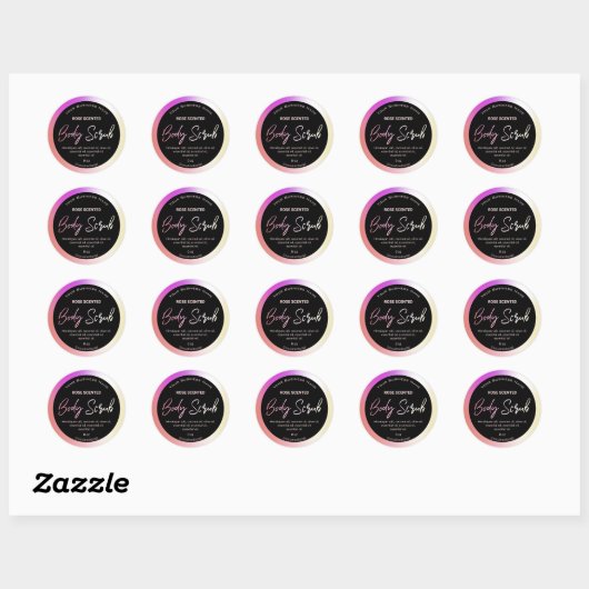 Moderne Holografische Body Scrub Labels (Vel)