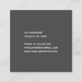 Moderne holografische cirkelmonogram - Visitekaart Vierkante Visitekaartje (Achterkant)