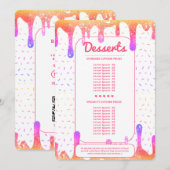 Moderne Holografische Drip Baker Catering Decorate Menu (Voorkant / Achterkant)