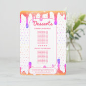 Moderne Holografische Drip Baker Catering Decorate Menu (Staand voorkant)
