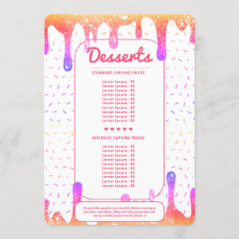 Moderne Holografische Drip Baker Catering Decorate Menu
