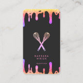 Moderne Holografische Drip Whisk Bakker Cake Decor Visitekaartje (Voorkant)