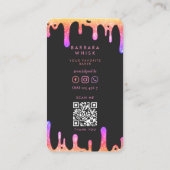 Moderne Holografische Drip Whisk Bakker Cake Decor Visitekaartje (Achterkant)