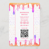 Moderne Holografische Dryp Baker Caterer Decorateu Menu (Achterkant)