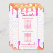 Moderne Holografische Dryppe Baker Caterer Decorat Menu (Voorkant / Achterkant)