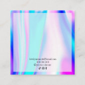 Moderne Holografische Eenhoorn Armbanden Vierkante Visitekaartje (Achterkant)