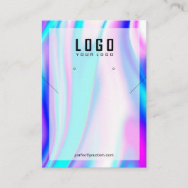 Moderne Holografische Eenhoorn Ketting Oorbellen Visitekaartje