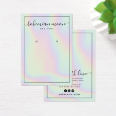 Moderne holografische eenhoornscript oorscherm visitekaartje (Bureau)