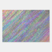Moderne Holografische Elegante Pastel Regenboog Inpakpapier Vel (Voorkant)