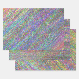 Moderne Holografische Elegante Pastel Regenboog Inpakpapier Vel