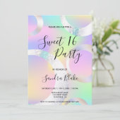 Moderne Holografische Folie Eenhoorn Kleur Hologra Kaart (Staand voorkant)