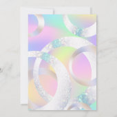 Moderne Holografische Folie Eenhoorn Kleur Hologra Kaart (Achterkant)