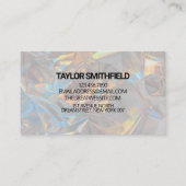 Moderne holografische Folie Trendy Visitekaartje (Achterkant)