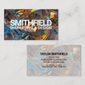 Moderne holografische Folie Trendy Visitekaartje (Voorkant / Achterkant)