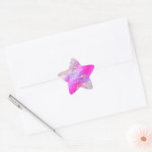 Moderne Holografische Glitter Faux Folie Business Ster Sticker (Envelop)