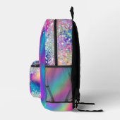 Moderne Holografische Glitter Kleurrijke Rainbow T Bedrukte Rugzak (Rechts)