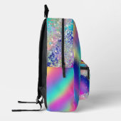 Moderne Holografische Glitter Kleurrijke Rainbow T Bedrukte Rugzak (Links)