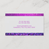 Moderne Holografische Glitter Monogram Script Salo Visitekaartje (Achterkant)