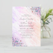 Moderne holografische glitter reserveert Waterverf Kaart (Staand voorkant)