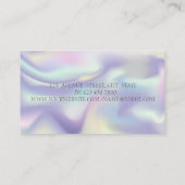 Moderne holografische Glitter Silver Headphone DJ Visitekaartje (Achterkant)