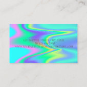 Moderne holografische Gold Glitter-hoofdtelefoon D Visitekaartje (Achterkant)