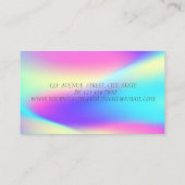 Moderne holografische Gold Glitter-hoofdtelefoon D Visitekaartje (Achterkant)