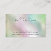 Moderne holografische gouden abstracte handtekenin visitekaartje (Achterkant)