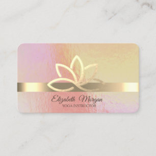 Moderne Holografische, Gouden Streep, Gouden Lotus Visitekaartje