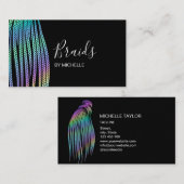 Moderne Holografische Haarbrein, breiden, vlechten Visitekaartje (Voorkant / Achterkant)
