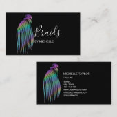 Moderne Holografische Haarbrein, breiden, vlechten Visitekaartje (Voorkant / Achterkant)