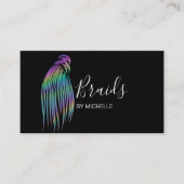 Moderne Holografische Haarbrein, breiden, vlechten Visitekaartje (Voorkant)