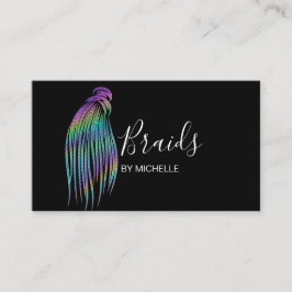 Moderne Holografische Haarbrein, breiden, vlechten Visitekaartje