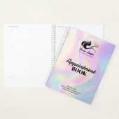 Moderne Holografische Haarstylist Logo Afspraak Planner (Display)