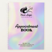 Moderne Holografische Haarstylist Logo Afspraak Planner (Voorkant)
