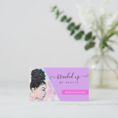 Moderne Holografische Hair Braiding Braider Stylis Visitekaartje (Staand voorkant)