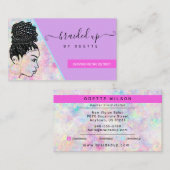 Moderne Holografische Hair Braiding Braider Stylis Visitekaartje (Voorkant / Achterkant)