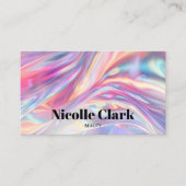 moderne holografische iriserende QR-code Visitekaartje (Voorkant)