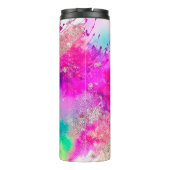 Moderne holografische kleurrijke gemarmerde glitte thermosbeker (Achterkant)