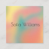 Moderne Holografische Kleurrijke Haar & Make-upsal Vierkante Visitekaartje (Voorkant)
