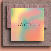 Moderne Holografische Kleurrijke Haar & Make-upsal Vierkante Visitekaartje