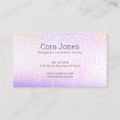 Moderne holografische Logo met kristaldruppelaar Visitekaartje (Achterkant)