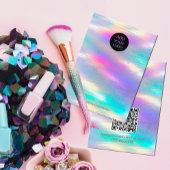 Moderne Holografische Logo QR Code ketting oorbell Visitekaartje
