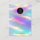 Moderne Holografische Logo QR Code ketting oorbell Visitekaartje (Voorkant)
