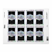 Moderne holografische logo script body boter l etiket (Full Sheet)