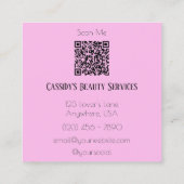 Moderne holografische luxe vierkante schoonheid visitekaartje (Achterkant)