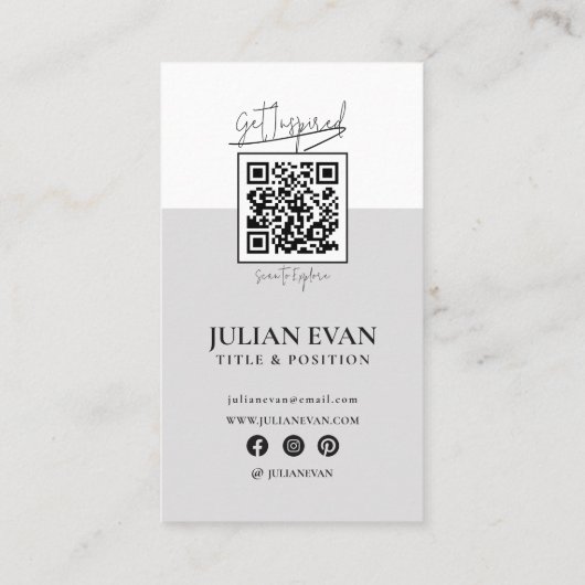 Moderne Holografische Luxe Zwart Monogram Visitekaartje (Achterkant)