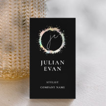 Moderne Holografische Luxe Zwart Monogram